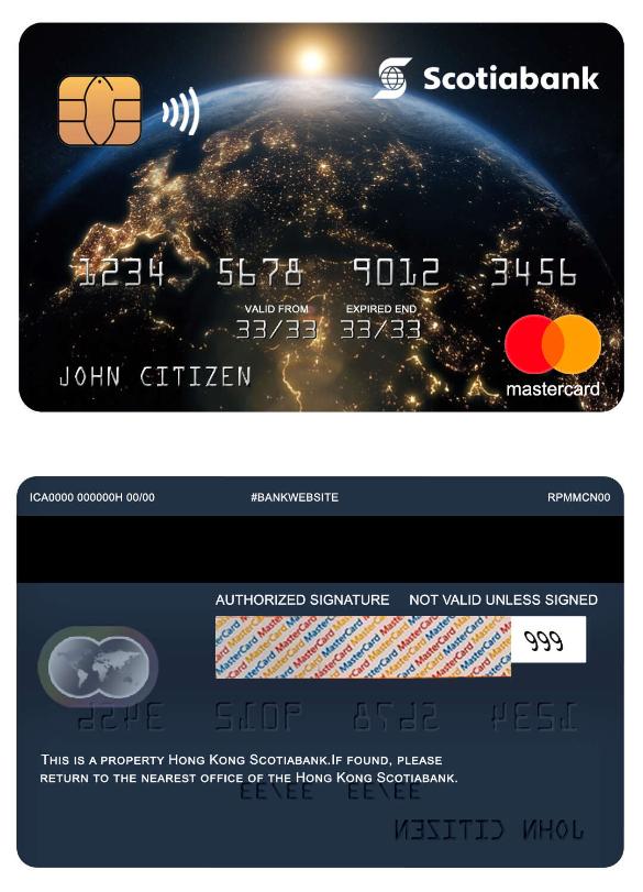 Hong Kong Scotiabank bank mastercard